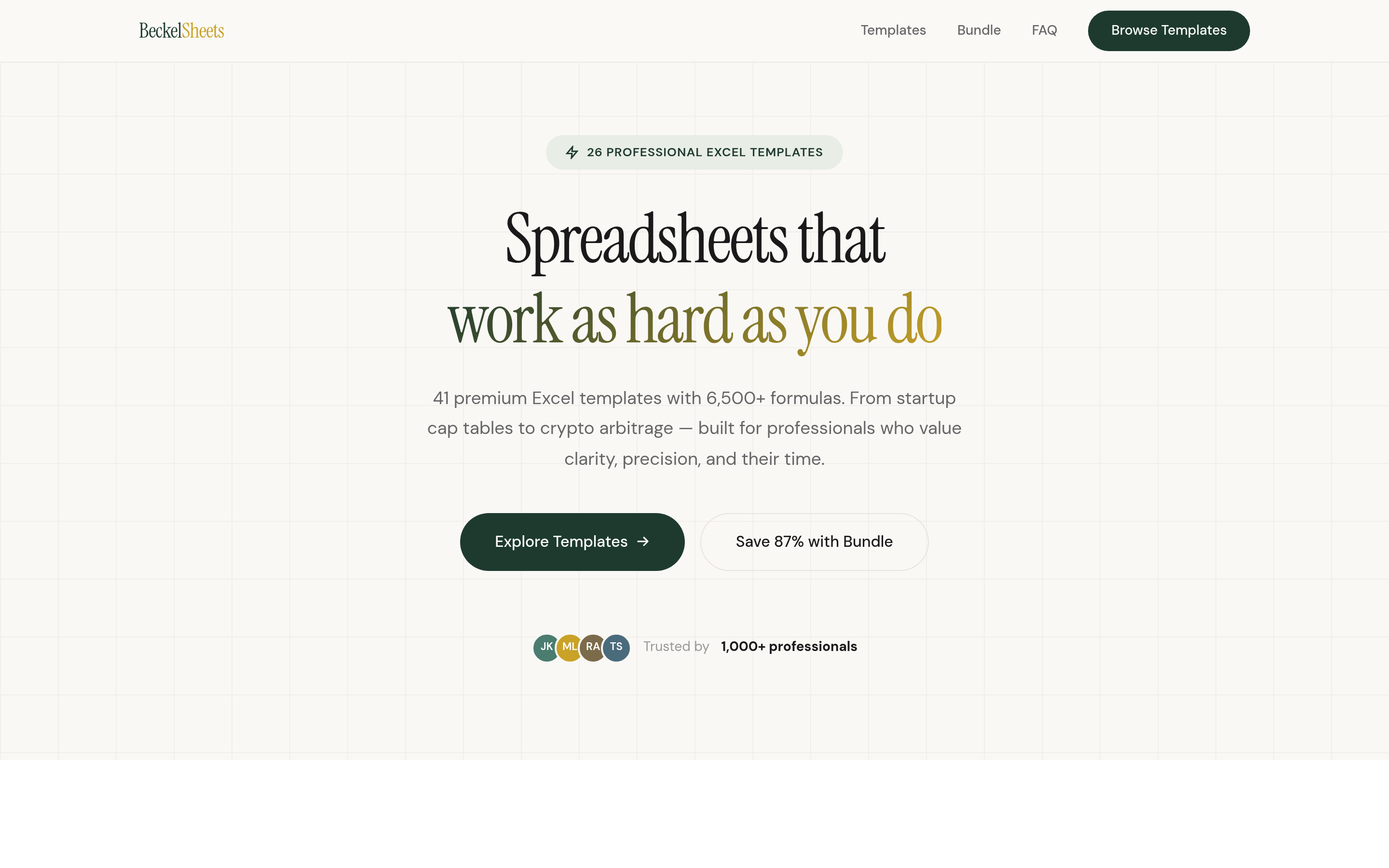 Beckel Spreadsheets website