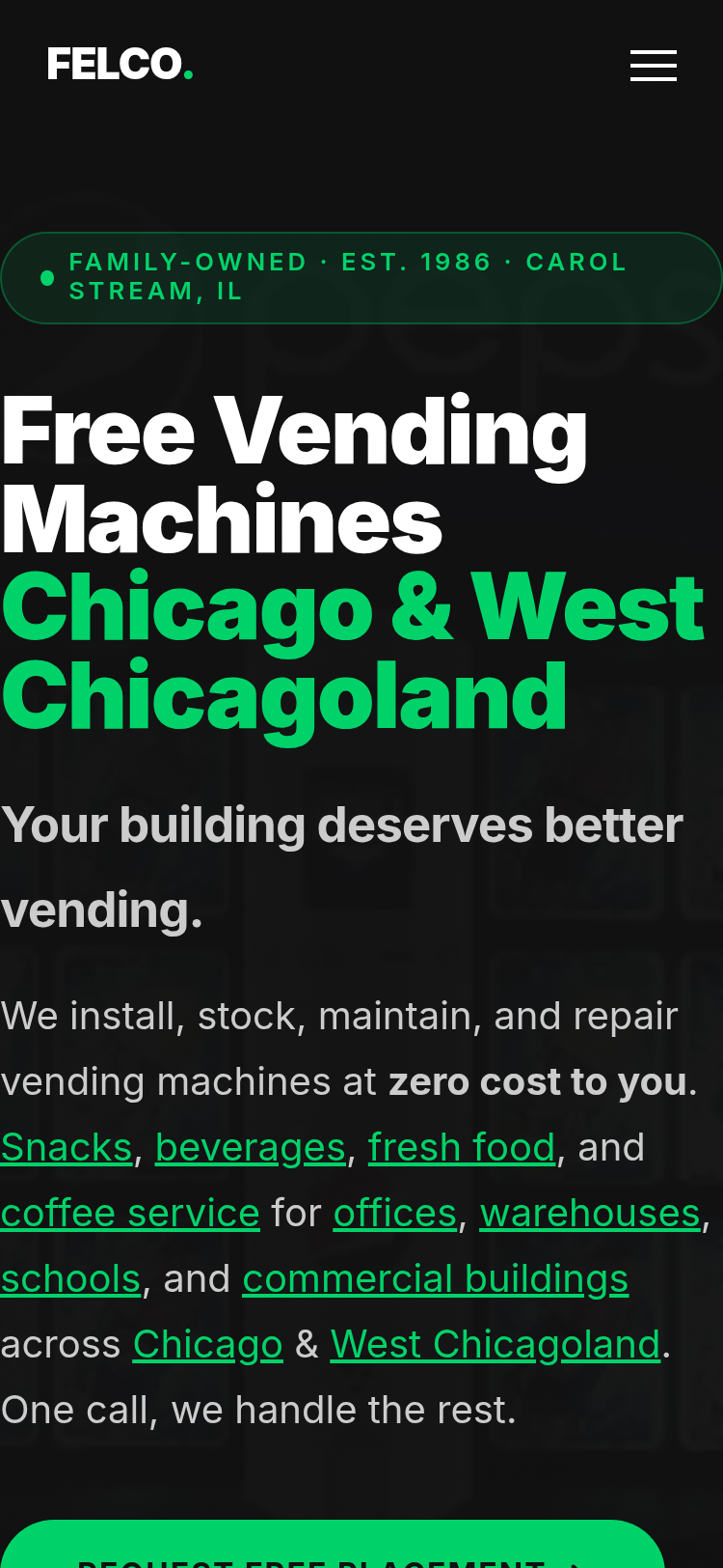 Felco Vending mobile preview